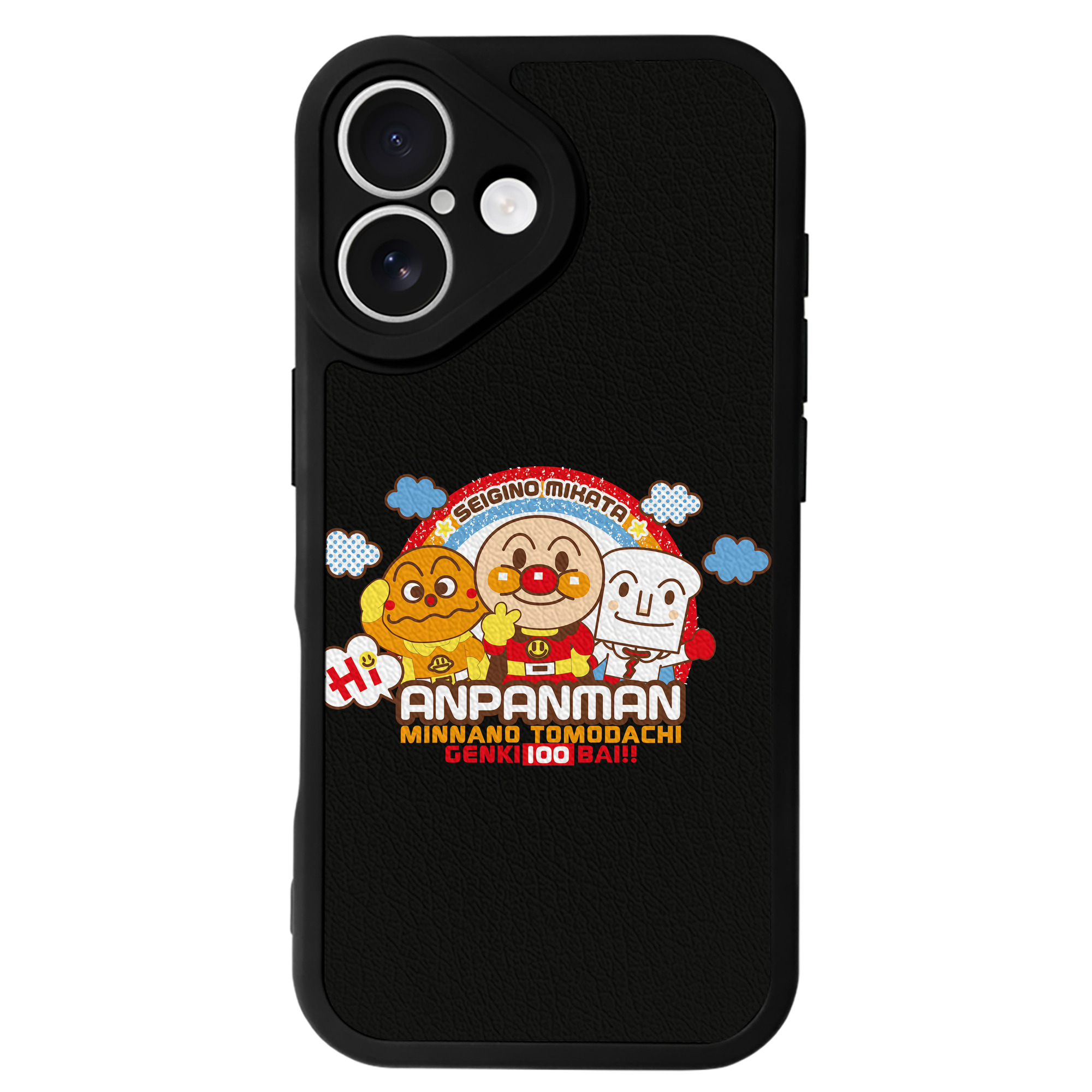 （画像用） アンパンマン Anpanman 【iPhone 16シリーズ対応】シリコンスマホケース（レザー調） 材質：シリコン